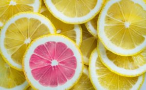 Grapefruit Slice Lying with Lemon Slices