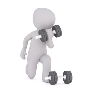 Animated Figure lifting weights