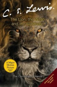 The Lion, the Witch and the Wardrobe (Chronicles of Narnia, #1) by C.S. Lewis book cover. Image on cover is of the lion Aslan. 