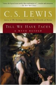 Book cover for C.S. Lewis' Till We Have Faces. Image on cover is of an angel touching a child. 