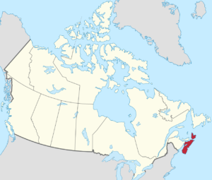Nova Scotia highlighted on a map