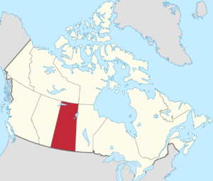 Saskatchewan highlighted on a map