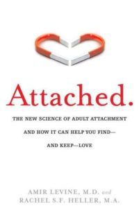 Attached: The New Science of Adult Attachment and How It Can Help You Find—and Keep—Love by Amir Levine book cover. Image on cover shows two magnets being drawn to each other. 