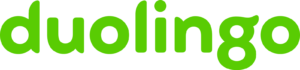 Logo for the Duolingo app. The logo consists of the word “Duolingo” written in a plain, bright green font against a white background. There is nothing else to be seen in this image. 