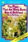 Book cover for The Plant That Ate Dirty Socks Gets a Girlfriend by Nancy McArthur. Image on cover is a blurry painting of a lush green garden that’s overtaken everything. 