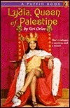 Book cover for Lydia, Queen of Palestine by Uri Orlev. Image on cover shows a preteen aged white girl sitting on a red throne. She’s wearing a gold crown and a comically oversized red and white robe. 